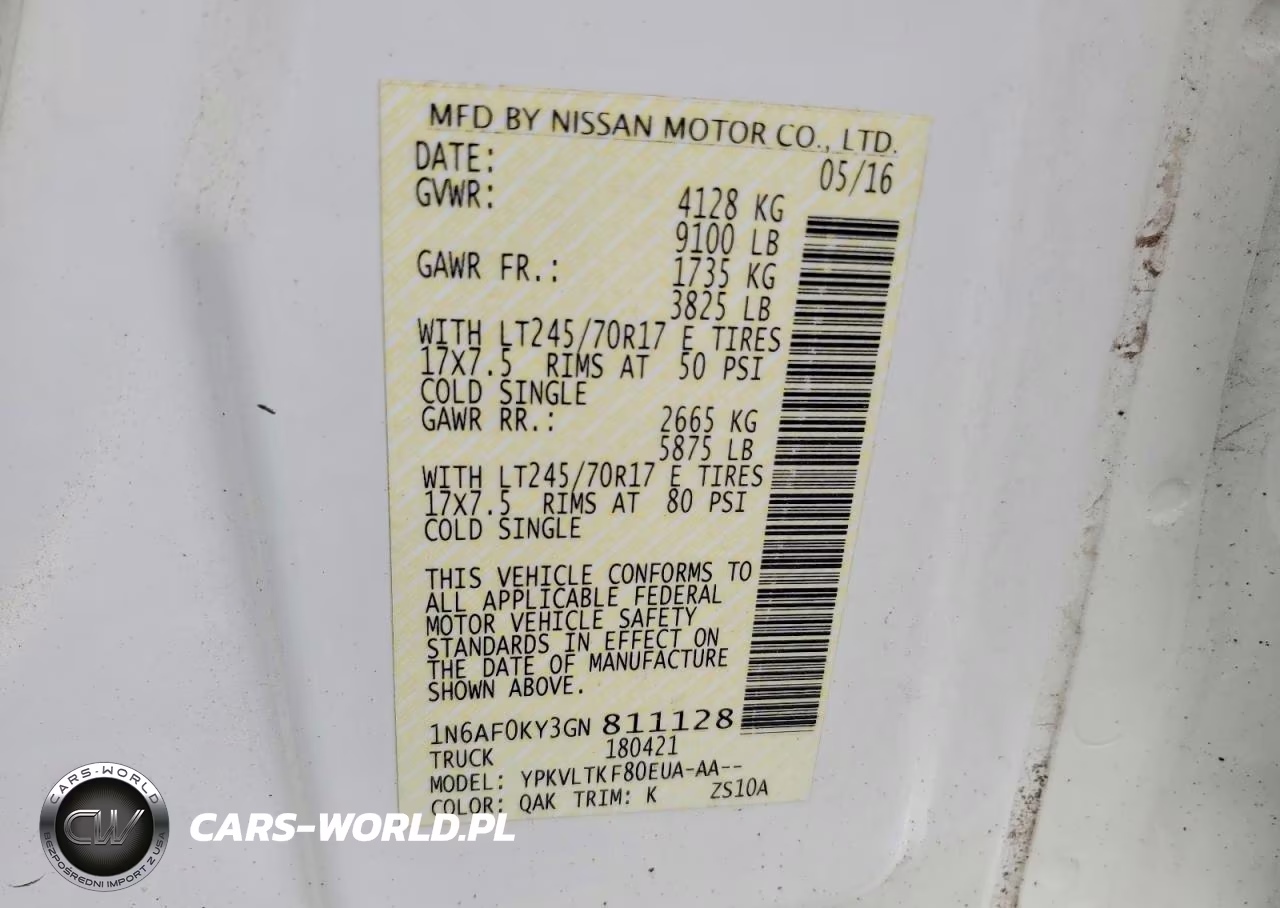 2016 Nissan Nv 2500 Delivery Van VIN:1N6AF0KY3GN811128 - 13