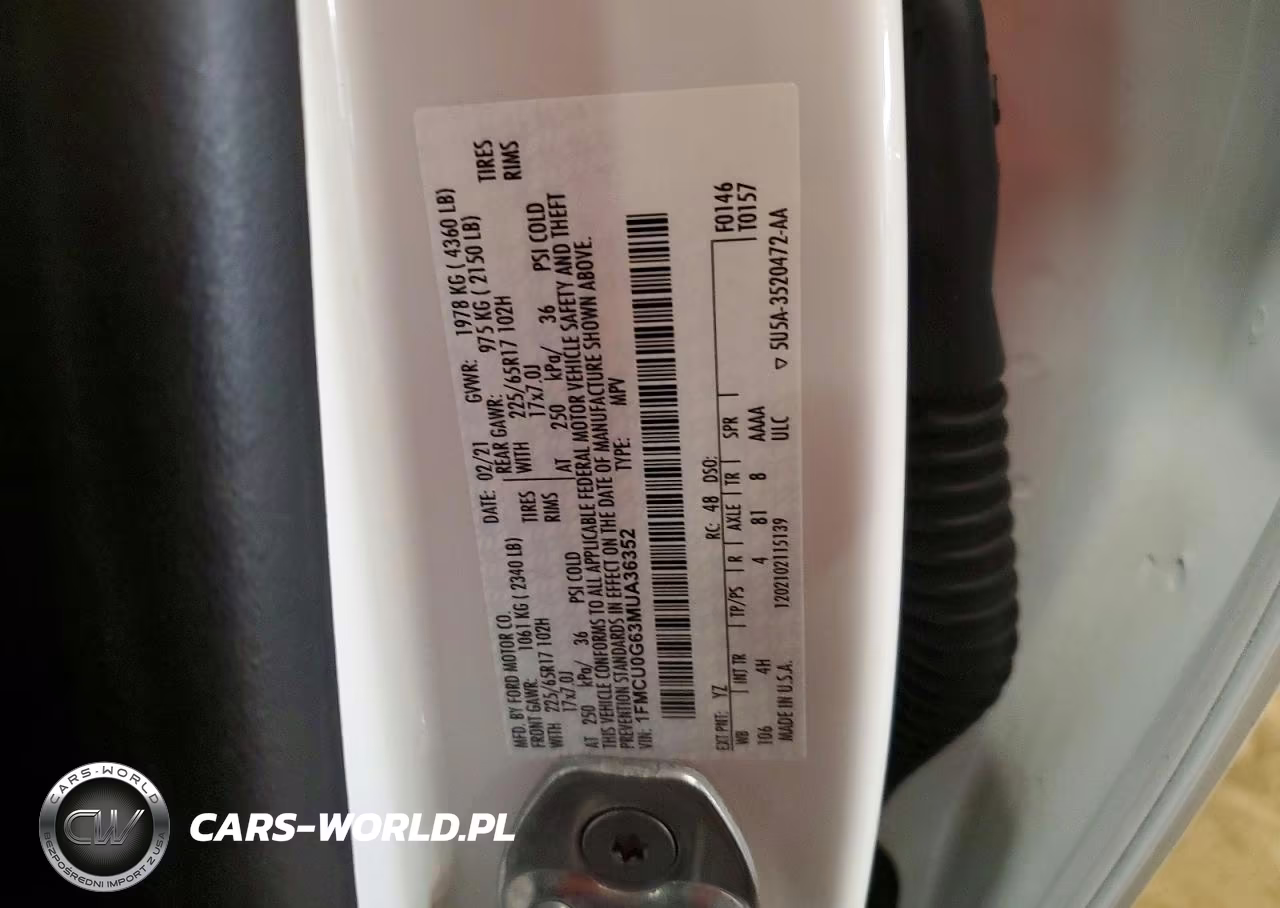 2021 Ford Escape Se VIN:1FMCU0G63MUA36352 - 12