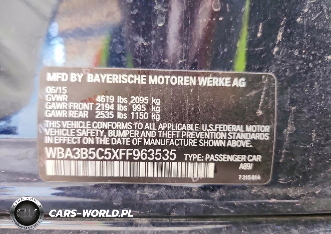 2015 BMW 328 Xi Sulev VIN:WBA3B5C5XFF963535 - 13