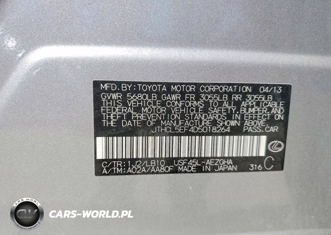 2013 Lexus Ls 460 VIN:JTHCL5EF4D5018264 - 13