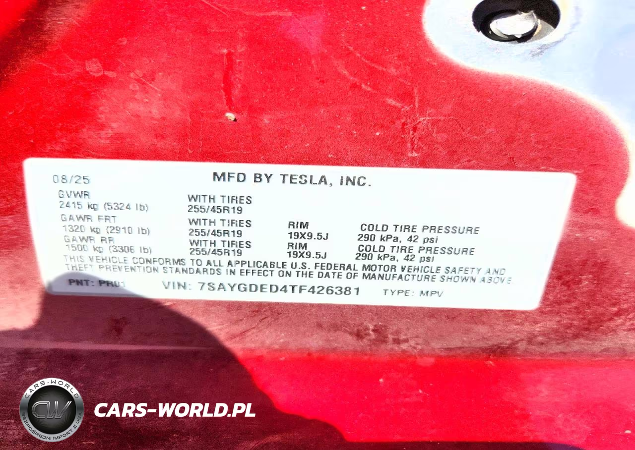 2026 Tesla Model Y VIN:7SAYGDED4TF426381 - 12