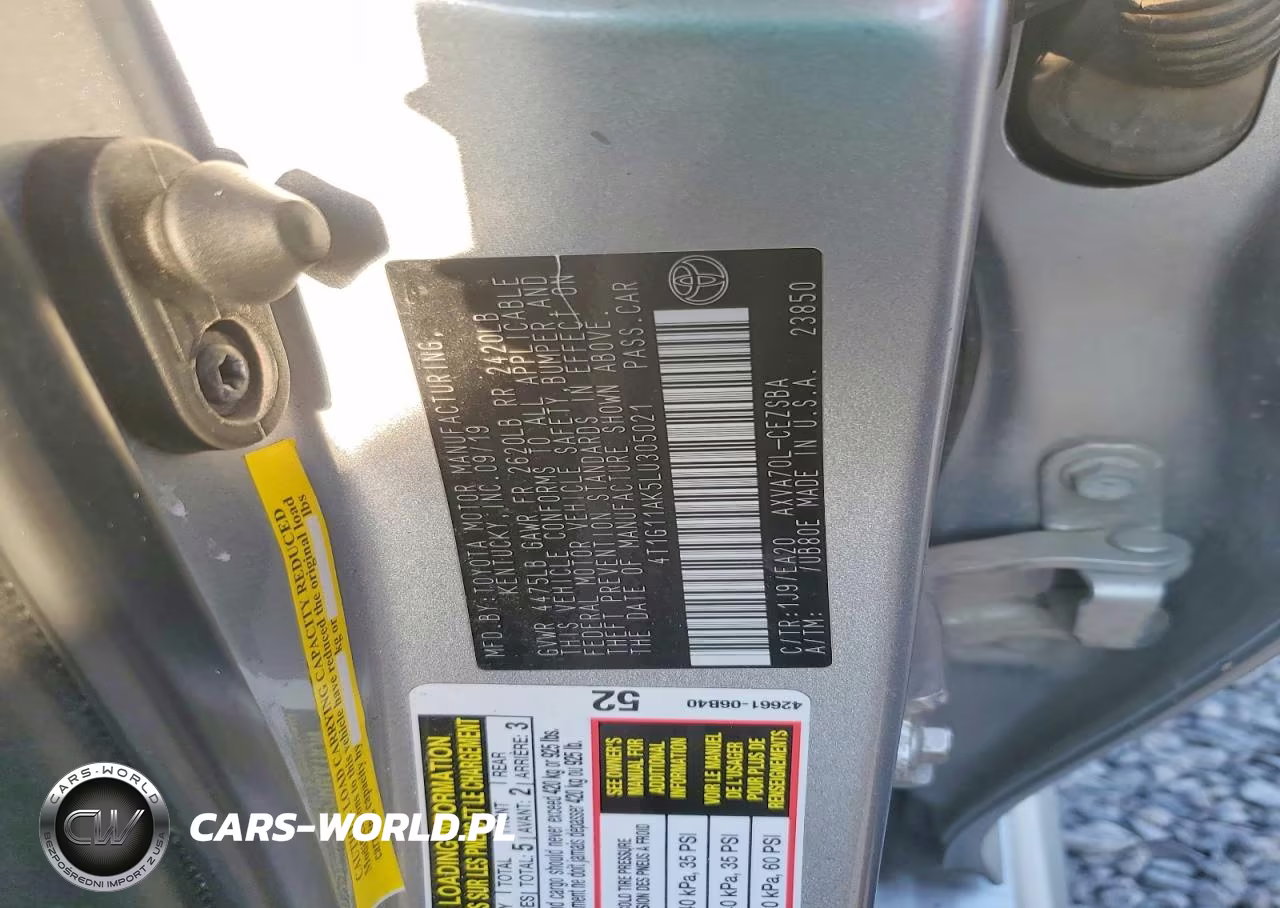 2020 Toyota Camry Se VIN:4T1G11AK5LU305021 - 12