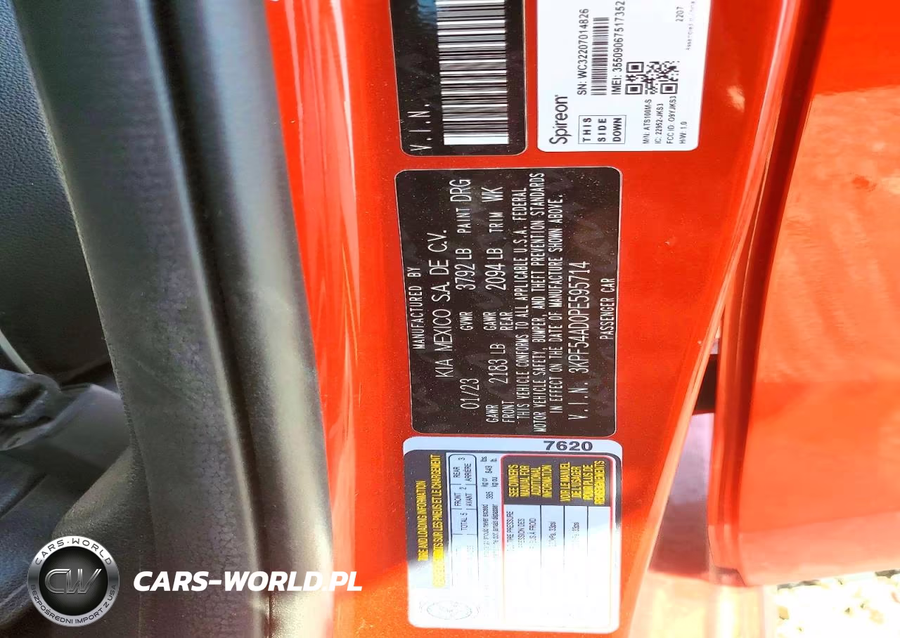 2023 Kia Forte Gt Line VIN:3KPF54AD0PE595714 - 12