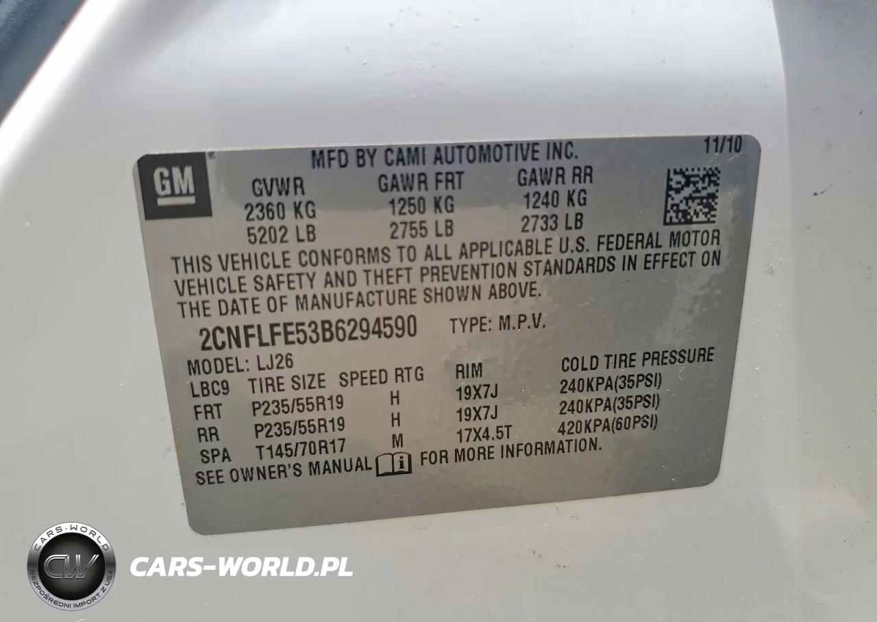 2011 Chevrolet Equinox Ltz VIN:2CNFLFE53B6294590 - 13