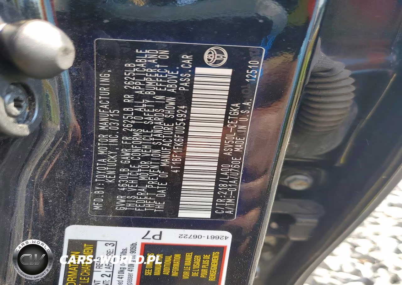 2015 Toyota Camry Xle VIN:4T1BF1FK6FU054924 - 13