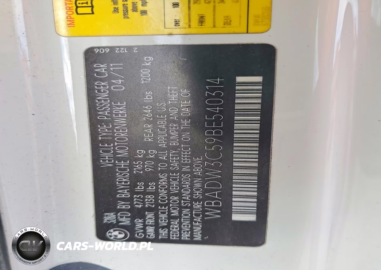 2011 BMW 328 I VIN:WBADW3C59BE540314 - 12