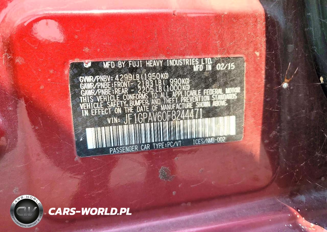 2015 Subaru Impreza Sport Limited VIN:JF1GPAV60F8244471 - 13