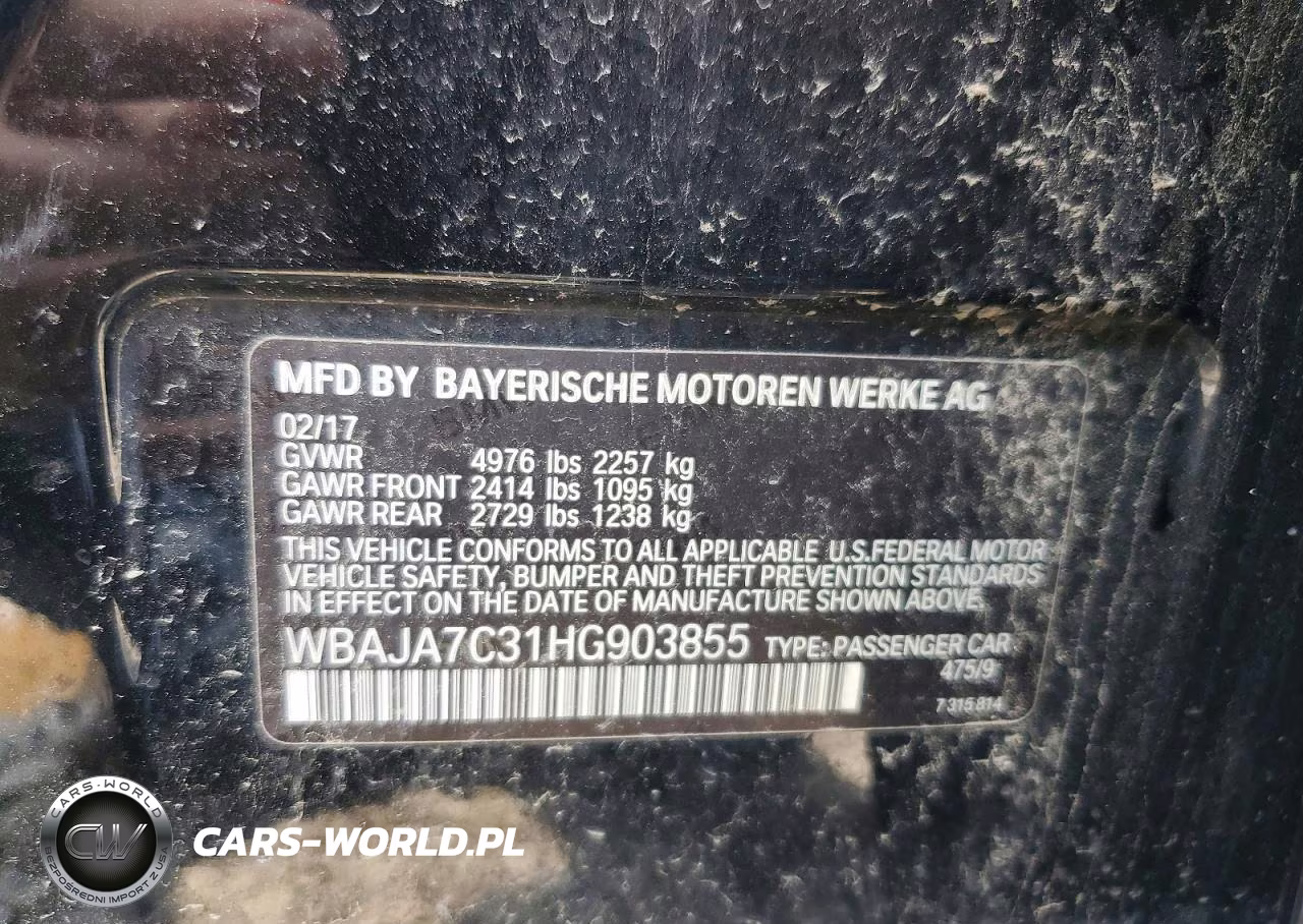 2017 BMW 530 Xi VIN:WBAJA7C31HG903855 - 13