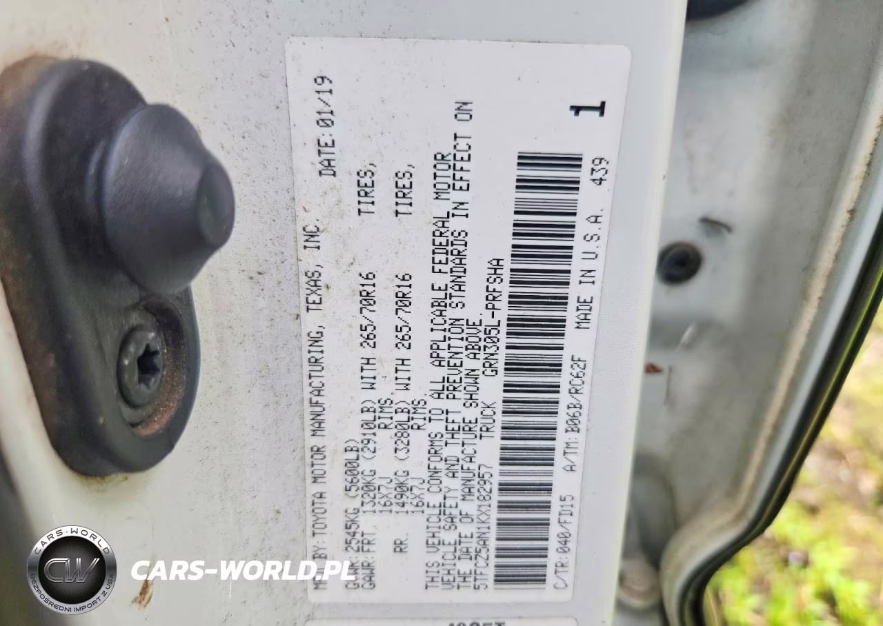 2019 Toyota Tacoma Sr V6 VIN:5TFCZ5AN1KX182957 - 12