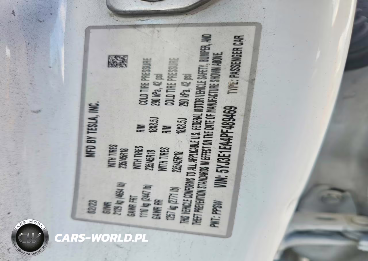 2023 Tesla Model 3 VIN:5YJ3E1EA4PF489469 - 12