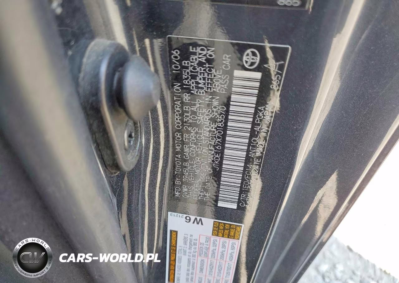 2007 Scion Tc Base VIN:JTKDE167X70183570 - 12
