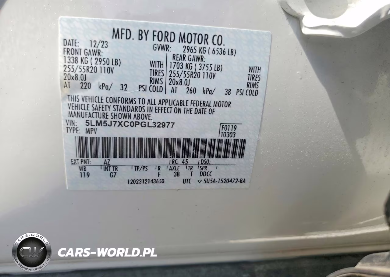 2023 Lincoln Aviator Reserve VIN:5LM5J7XC0PGL32977 - 13