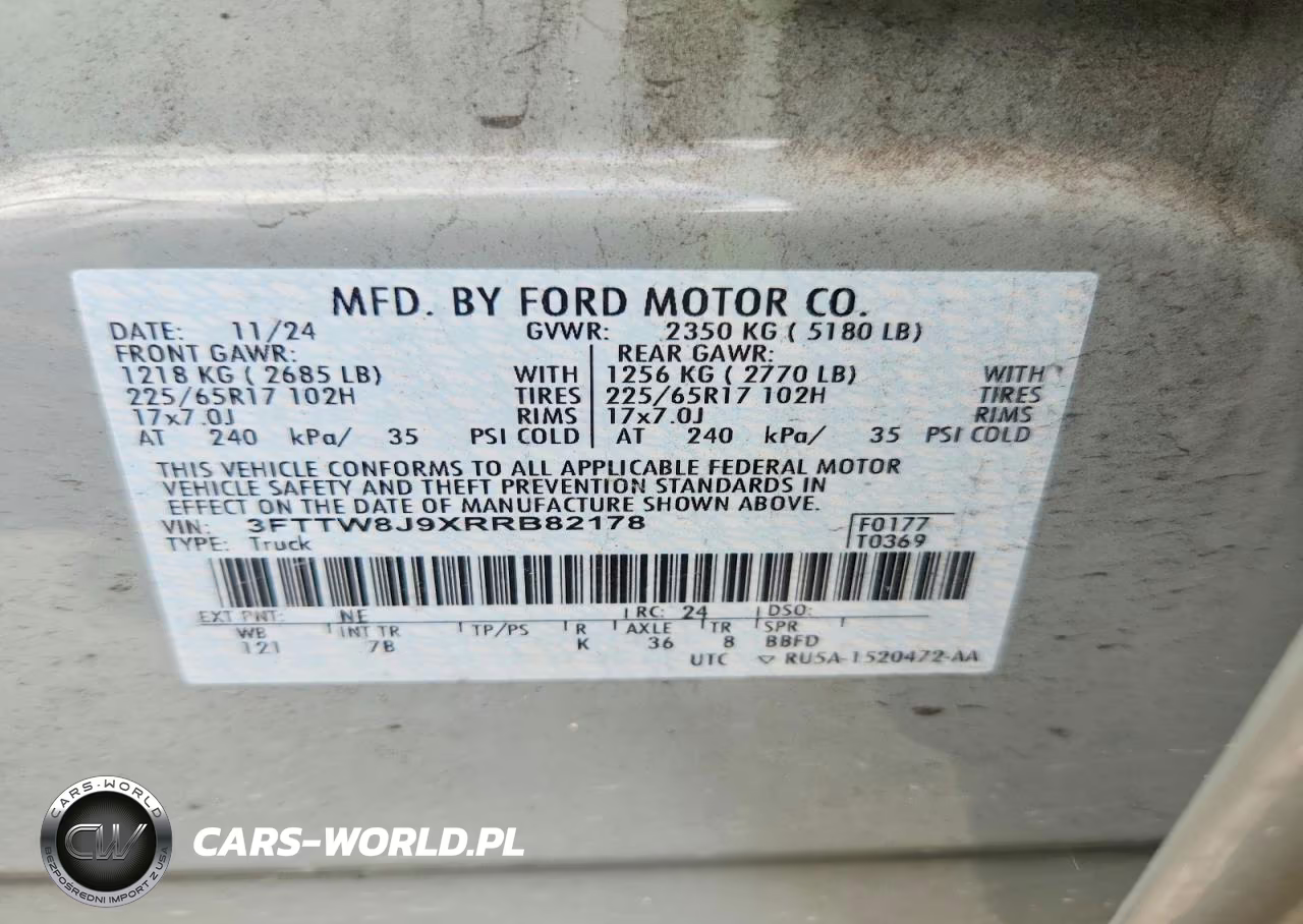 2024 Ford Maverick Xlt VIN:3FTTW8J9XRRB82178 - 12