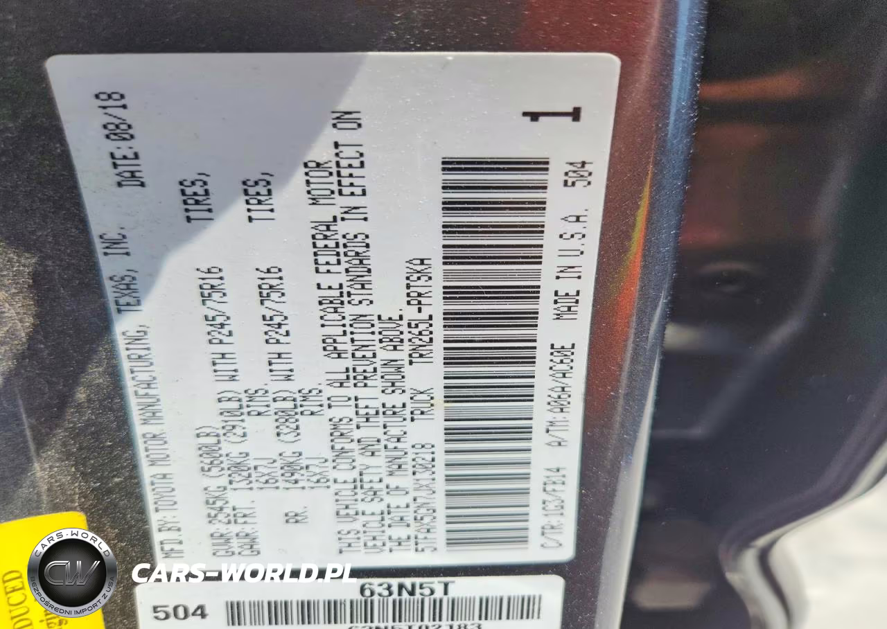 2018 Toyota Tacoma Sr VIN:5TFAX5GN7JX130218 - 13