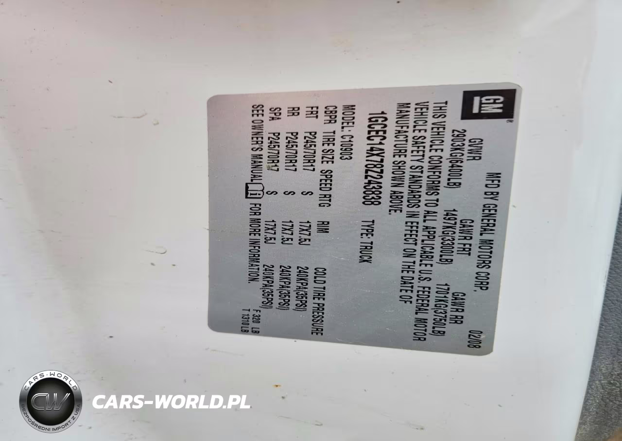 2008 Chevrolet Silverado C1500 VIN:1GCEC14X78Z243838 - 12