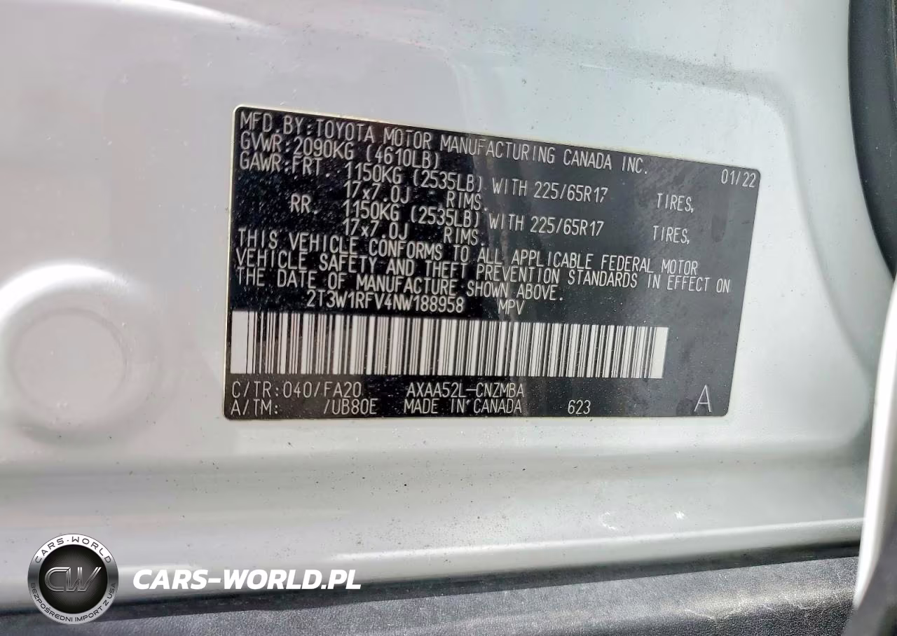 2022 Toyota Rav4 Xle VIN:2T3W1RFV4NW188958 - 13