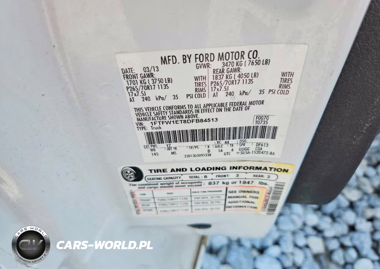 2013 Ford F150 Supercrew VIN:1FTFW1ET8DFB84513 - 12