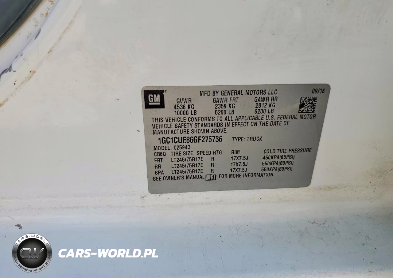 2016 Chevrolet Silverado C2500 Heavy Duty VIN:1GC1CUE86GF275736 - 13