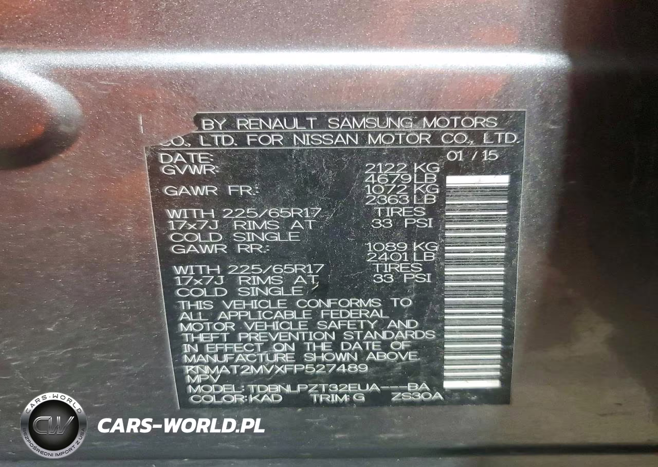 2015 Nissan Rogue S VIN:KNMAT2MVXFP527489 - 13