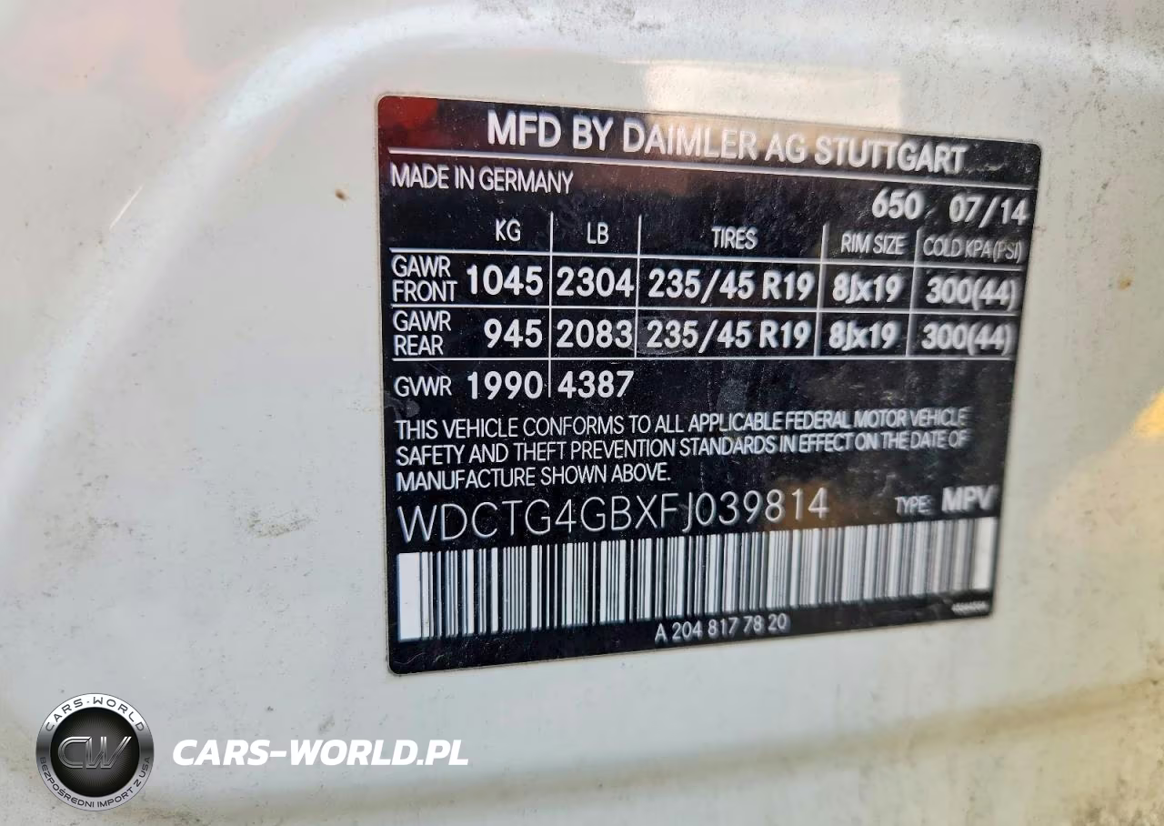 2015 Mercedes-Benz Gla 250 4Matic VIN:WDCTG4GBXFJ039814 - 13