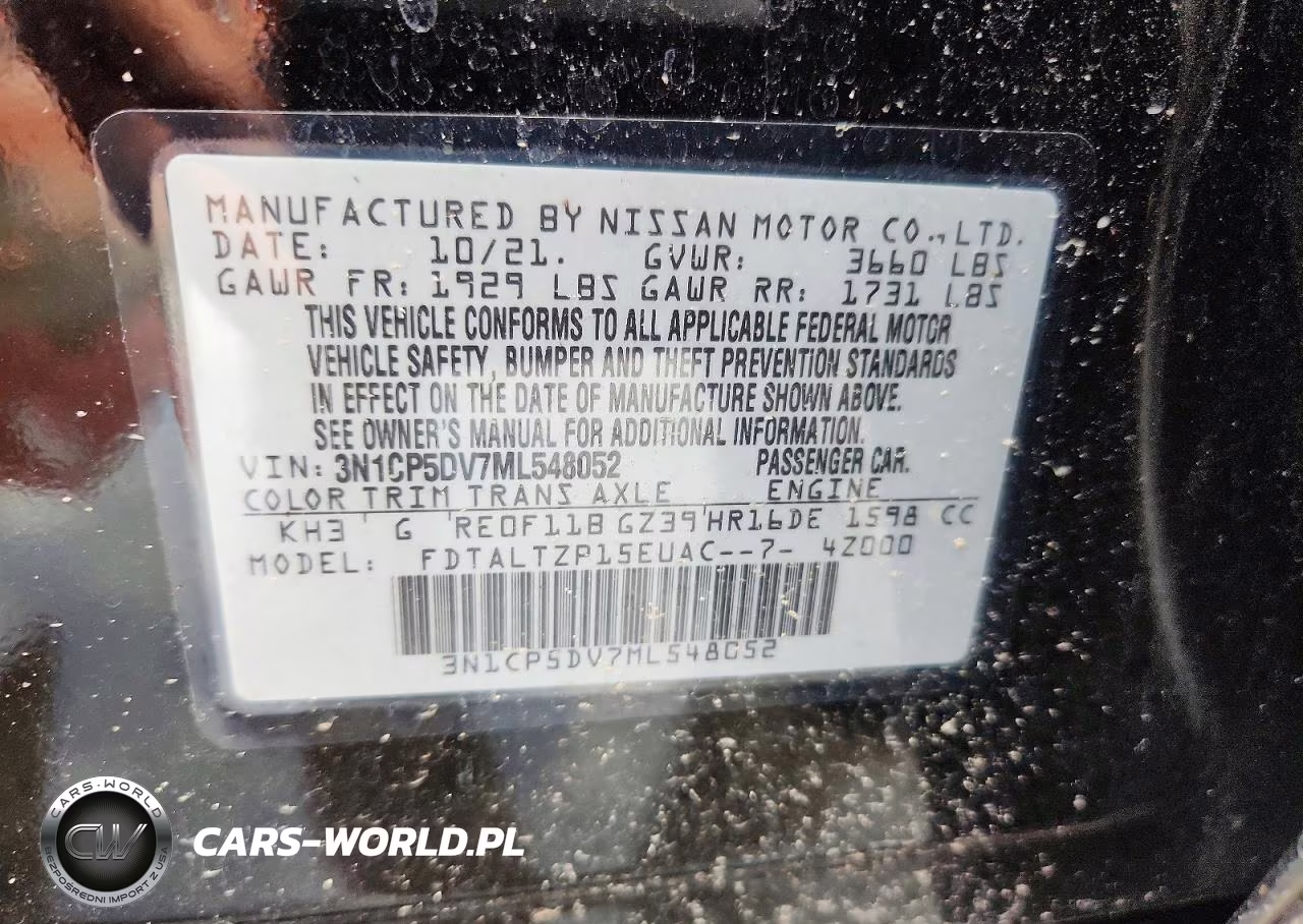 2021 Nissan Kicks Sr VIN:3N1CP5DV7ML548052 - 13
