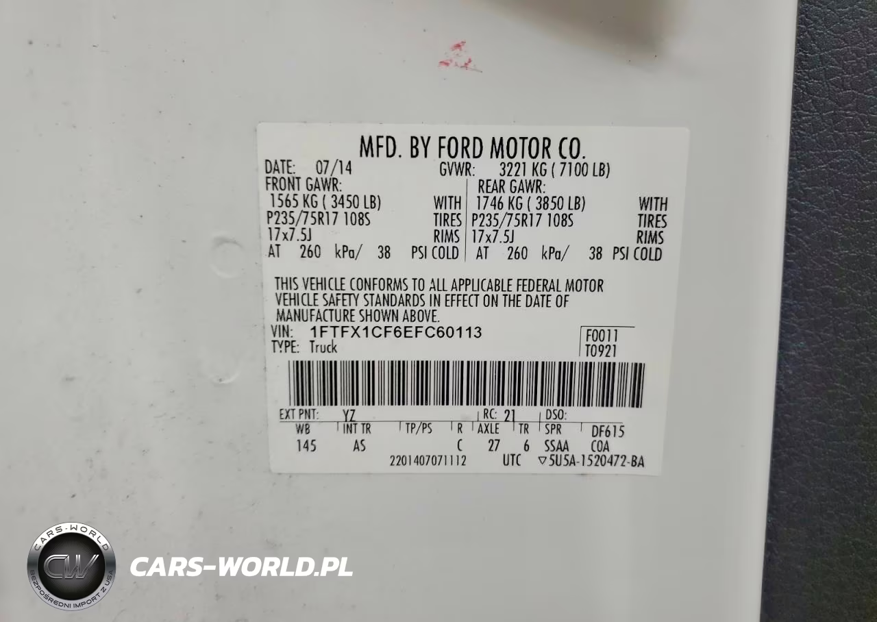 2014 Ford F150 Super Cab VIN:1FTFX1CF6EFC60113 - 13