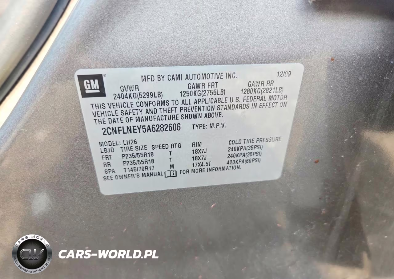 2010 Chevrolet Equinox Lt VIN:2CNFLNEY5A6282606 - 13
