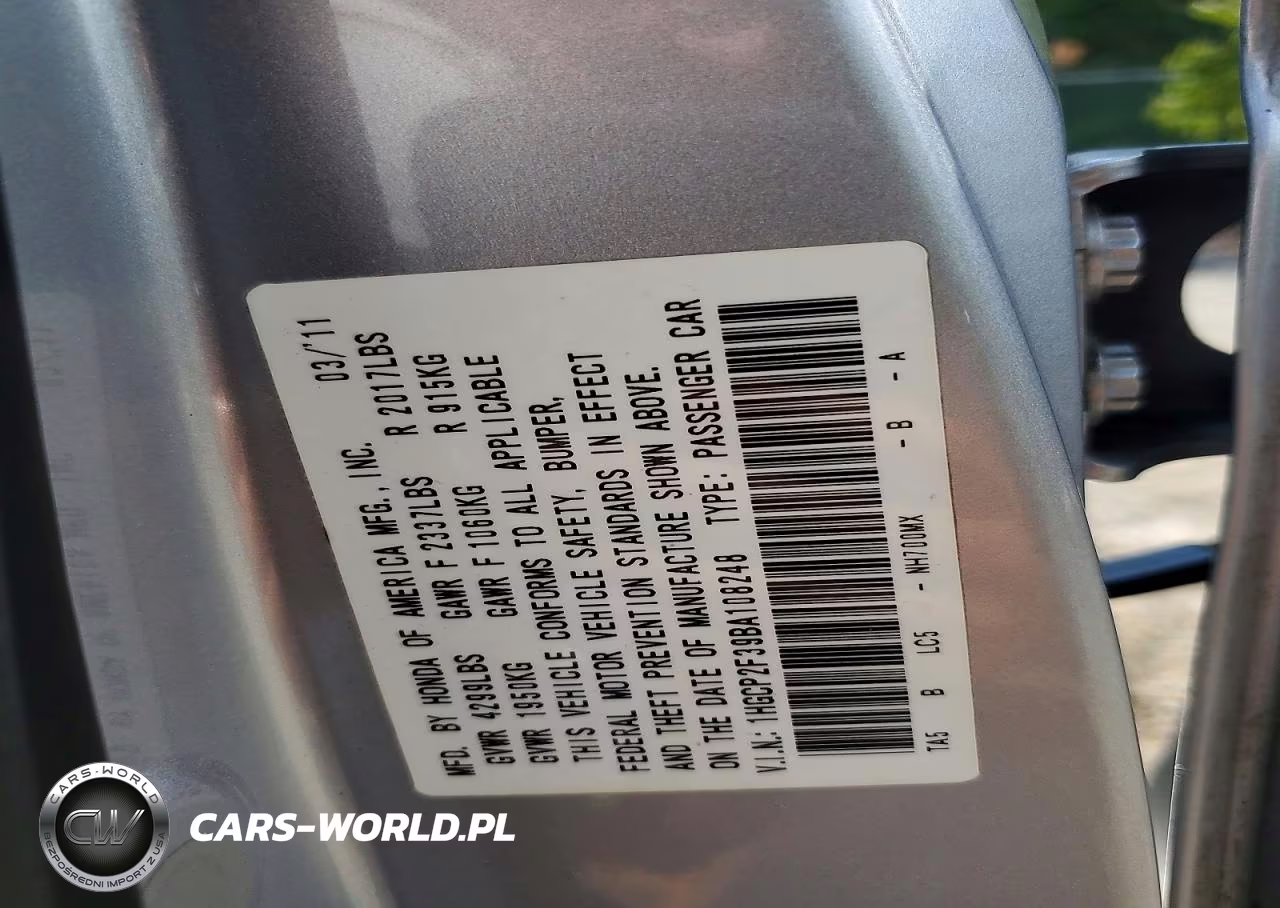 2011 Honda Accord Lx VIN:1HGCP2F39BA108248 - 13