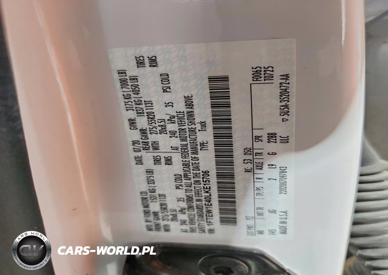 2020 Ford F150 Supercrew VIN:1FTEW1E40LKE15706 - 12