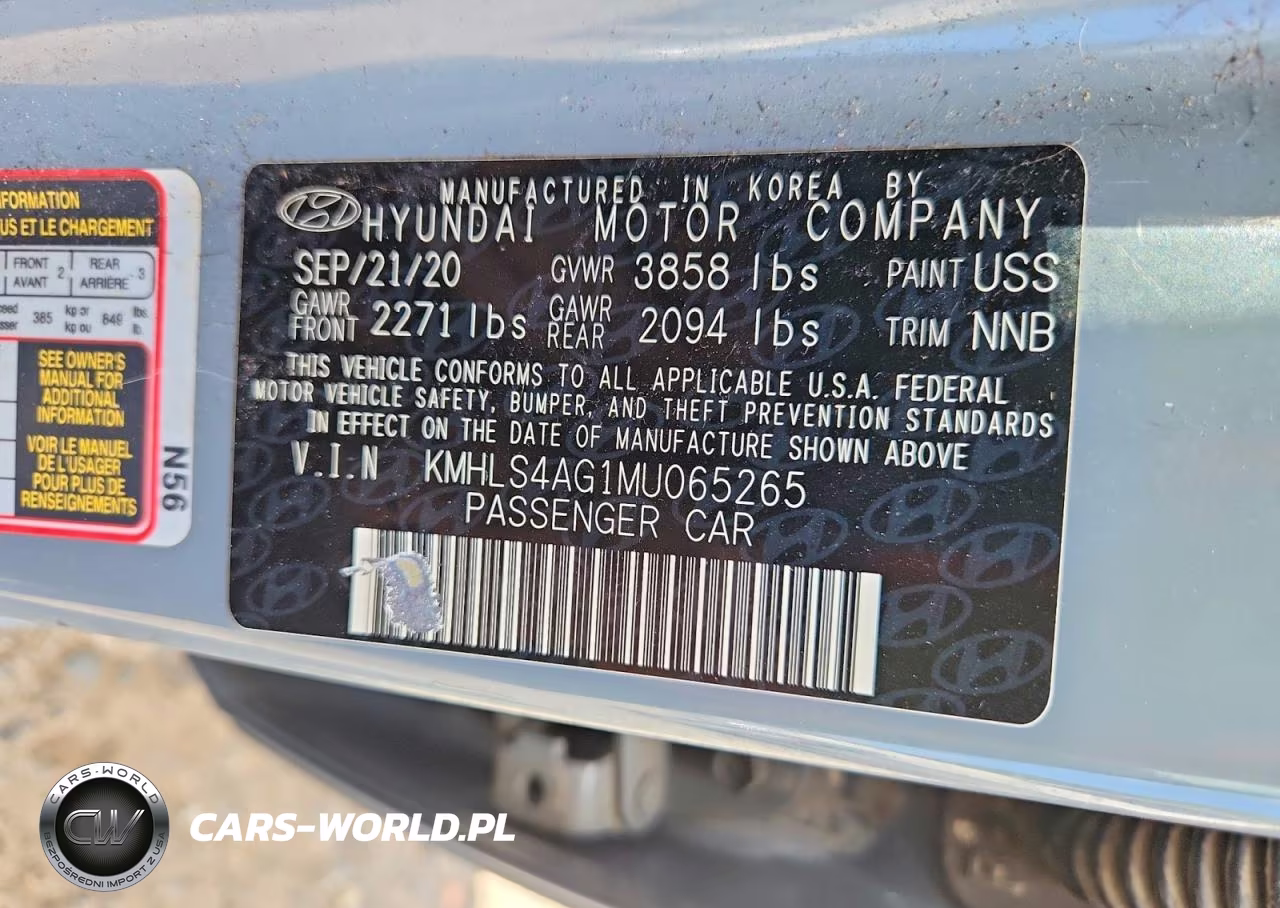 2021 Hyundai Elantra Sel VIN:KMHLS4AG1MU065265 - 12