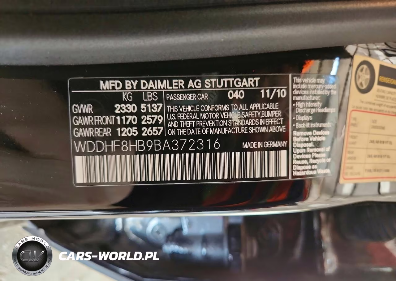 2011 Mercedes-Benz E 350 4Matic VIN:WDDHF8HB9BA372316 - 12