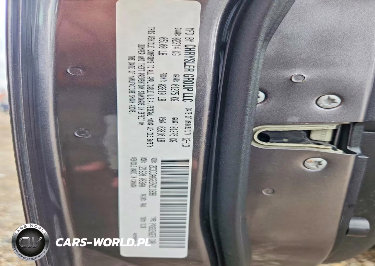 2014 Chrysler 300 VIN:2C3CCAAG6EH211698 - 13