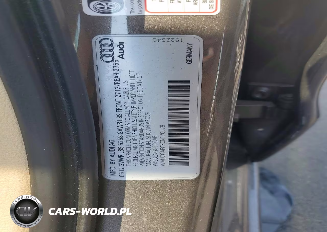 2012 Audi A6 VIN:WAUGGAFCXCN170579 - 12