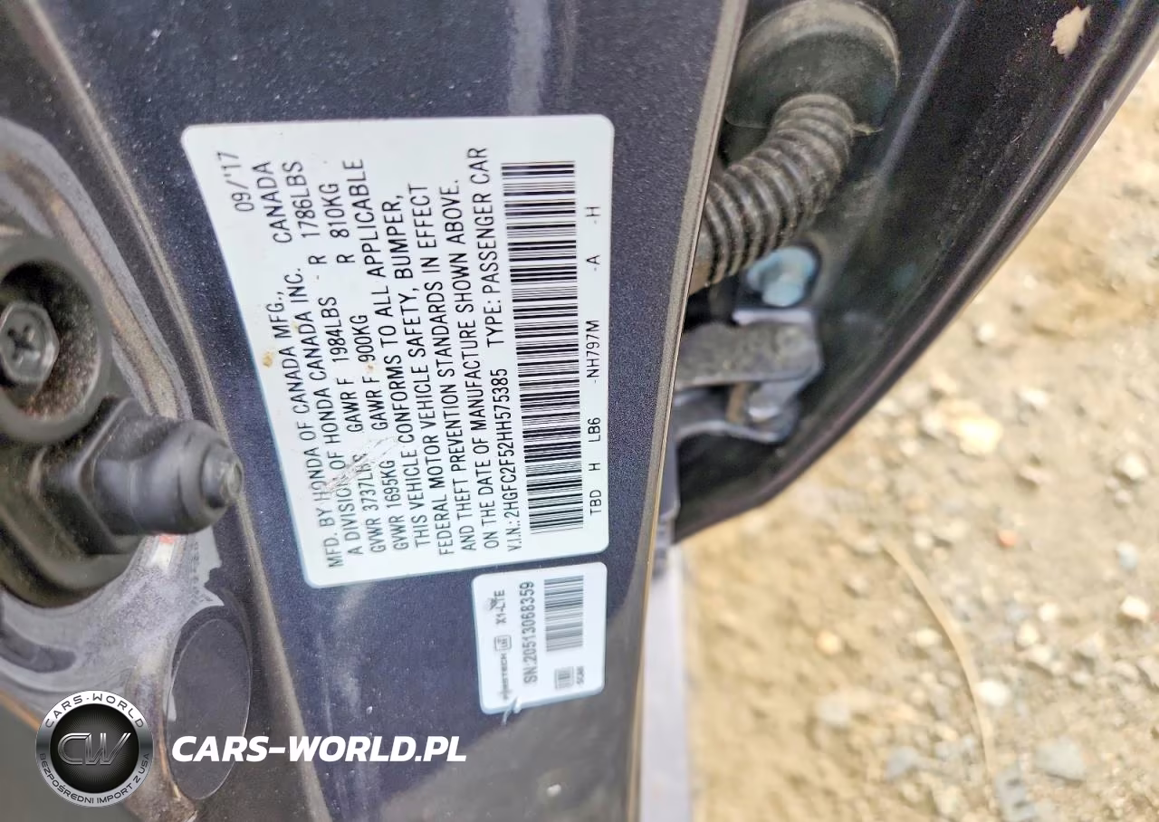 2017 Honda Civic Lx VIN:2HGFC2F52HH575385 - 12