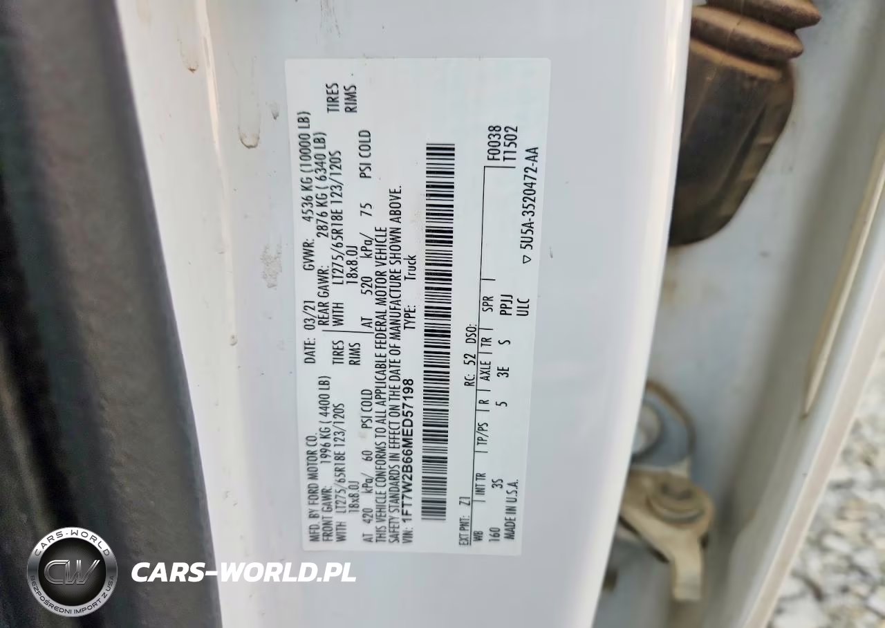 2021 Ford F250 Super Duty VIN:1FT7W2B66MED57198 - 12