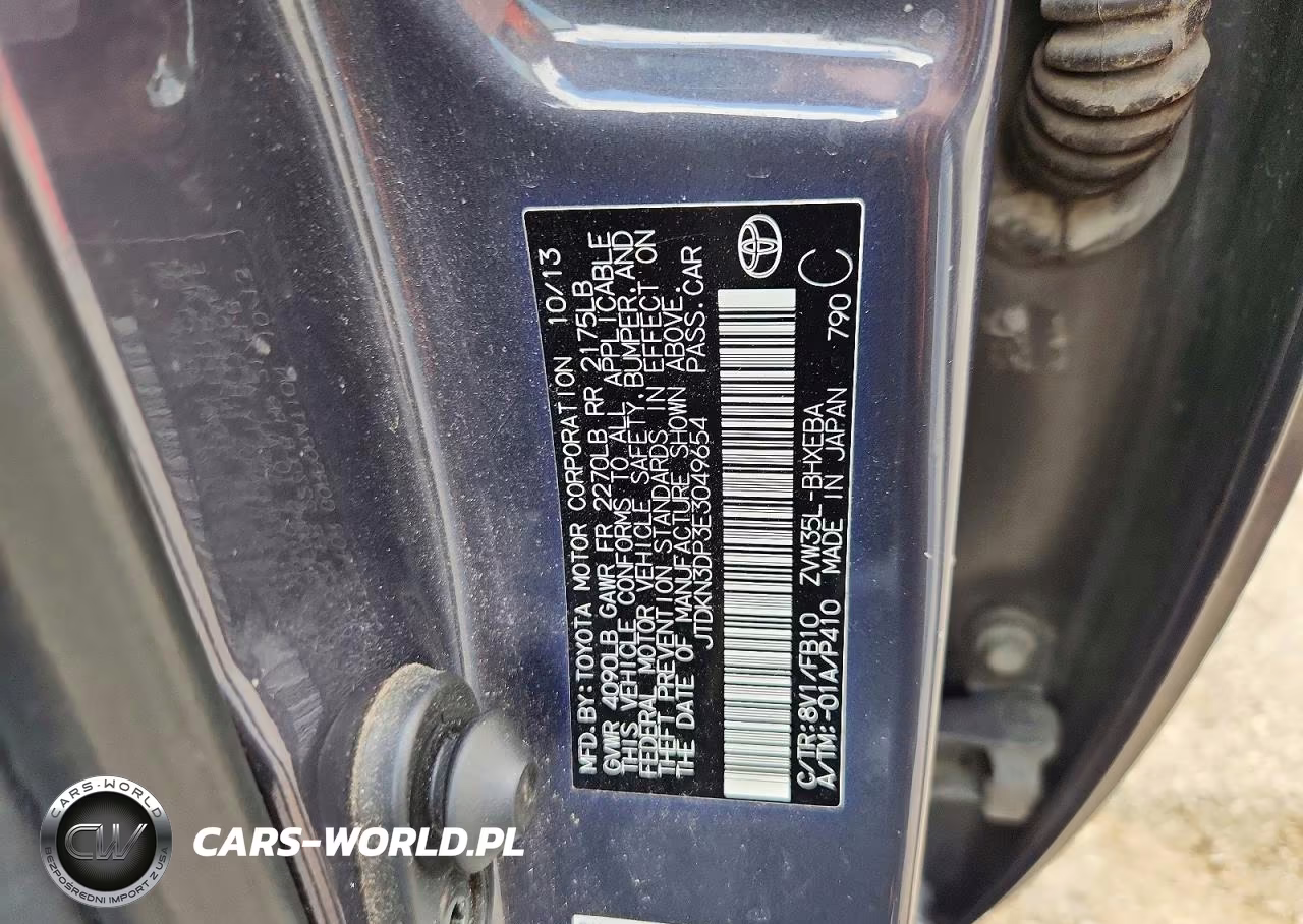 TOYOTA PRIUS PLUG-IN VIN:JTDKN3DP3E3049654 - 12