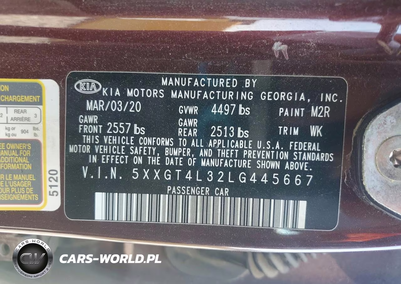 2020 Kia Optima Lx VIN:5XXGT4L32LG445667 - 12