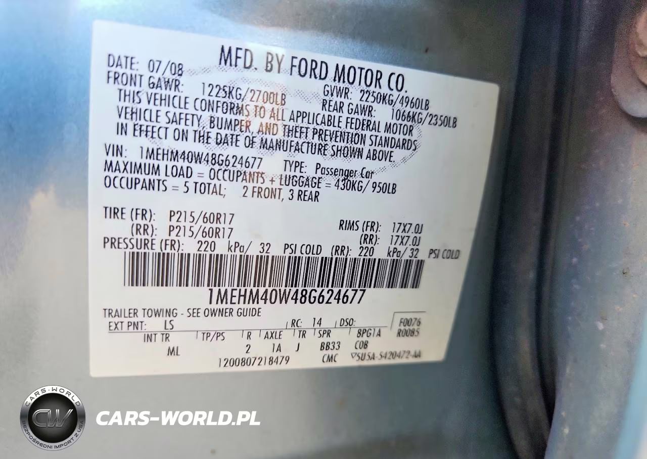 2008 Mercury Sable Luxury VIN:1MEHM40W48G624677 - 12