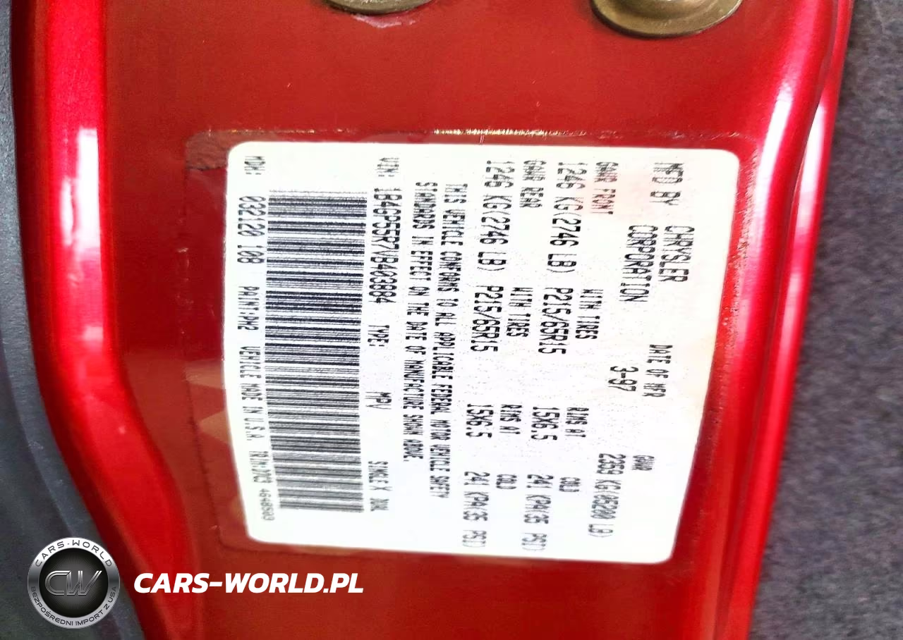 1997 Dodge Caravan Le VIN:1B4GP55R7VB403884 - 13