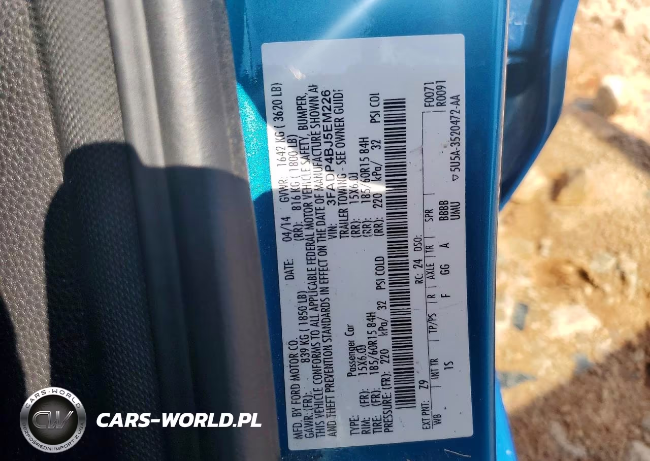 2014 Ford Fiesta Se VIN:3FADP4BJ5EM226149 - 12