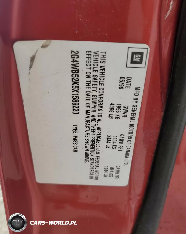 1999 Buick Regal Ls VIN:2G4WB52K5X1589220 - 13