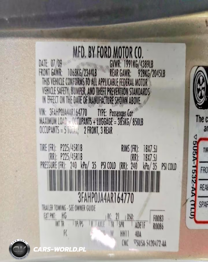 2010 Ford Fusion Sel VIN:3FAHP0JA4AR164770 - 12