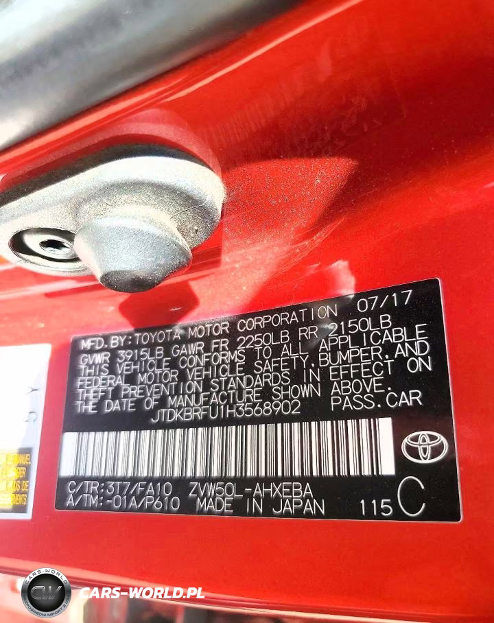 2017 Toyota Prius Two VIN:JTDKBRFU1H3568902 - 13