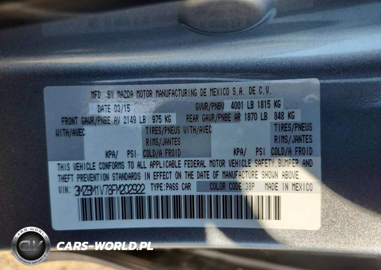 2015 Mazda 3 Touring VIN:3MZBM1V78FM202922 - 13