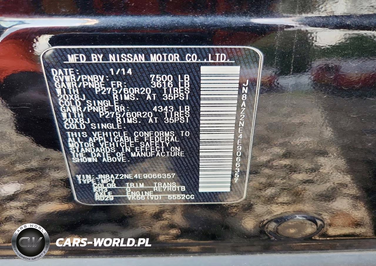 2014 Infiniti Qx80 Base VIN:JN8AZ2NE4E9066357 - 12