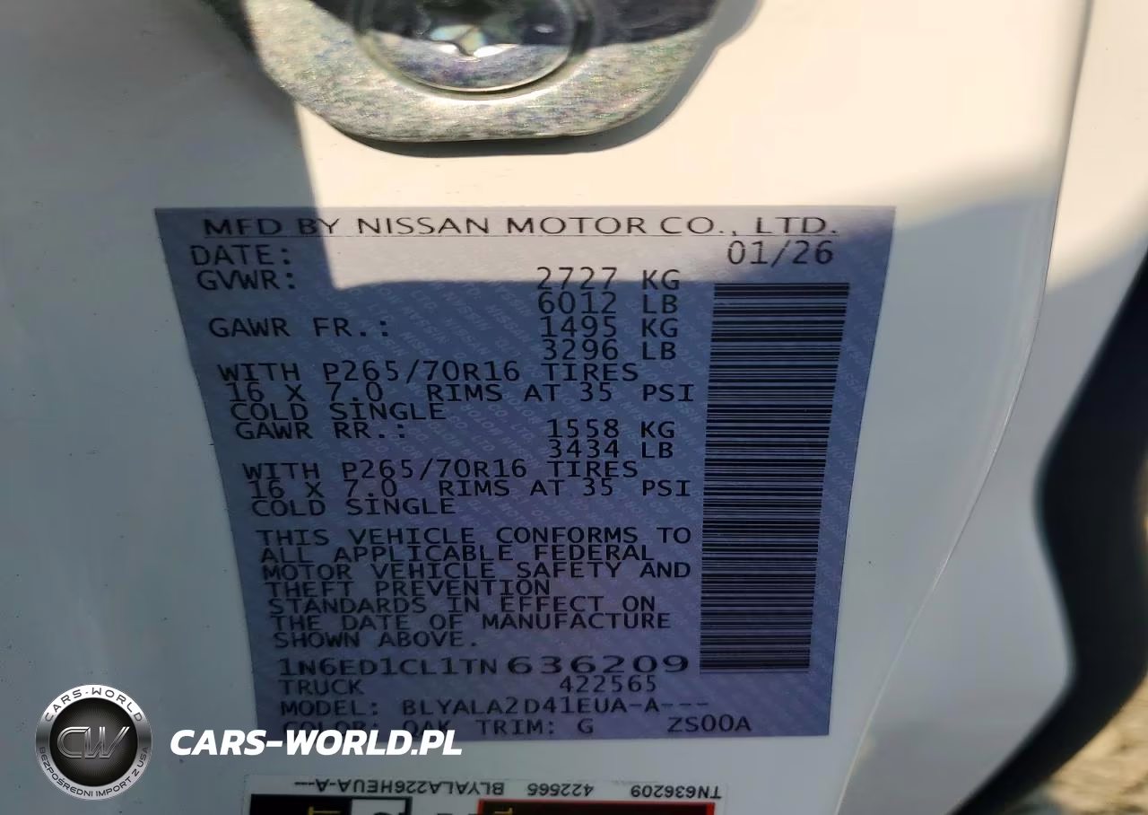 2026 Nissan Frontier S VIN:1N6ED1CL1TN636209 - 13