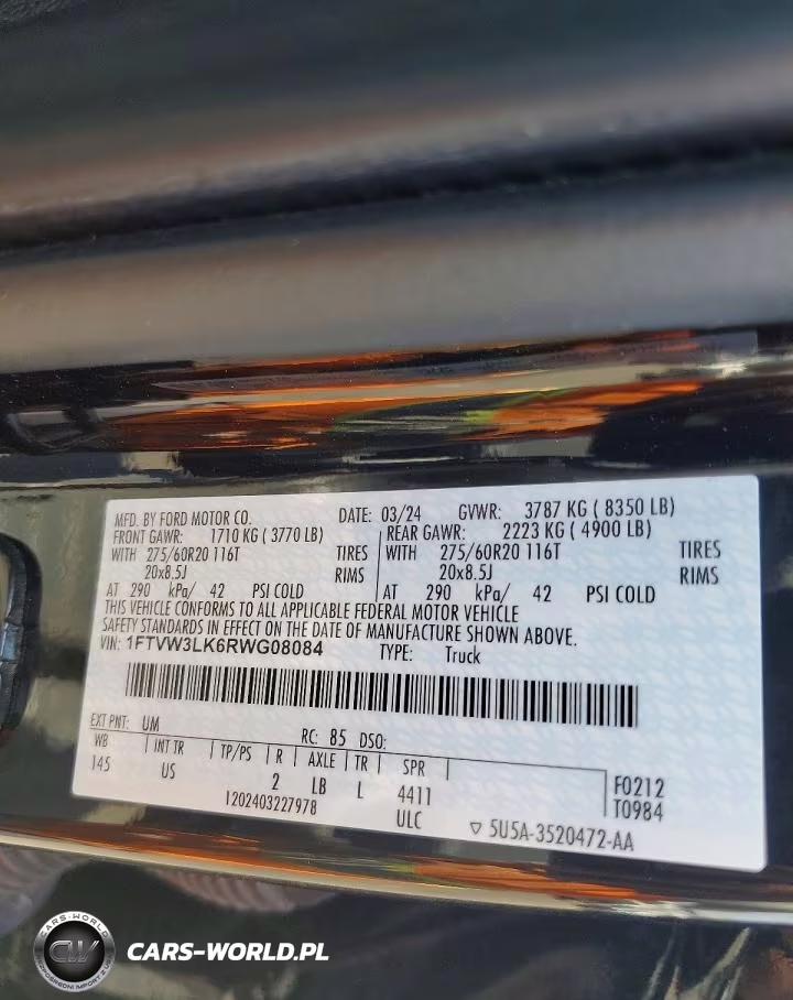2024 Ford F150 Lightning Xlt VIN:1FTVW3LK6RWG08084 - 12