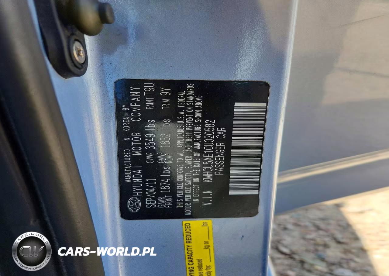 2012 Hyundai Accent Se VIN:KMHCU5AE1CU020582 - 12