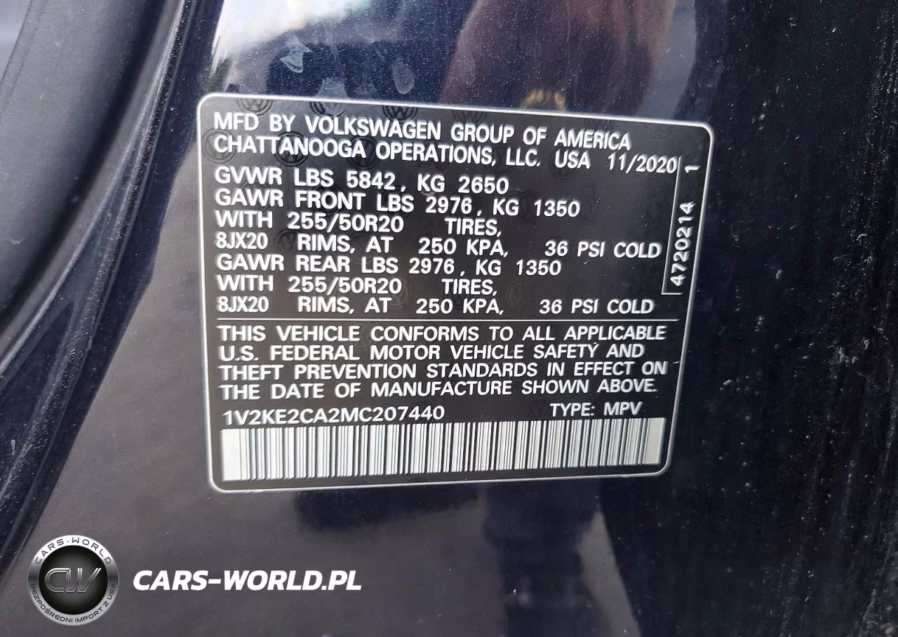2021 Volkswagen Atlas Cross Sport Se VIN:1V2KE2CA2MC207440 - 12