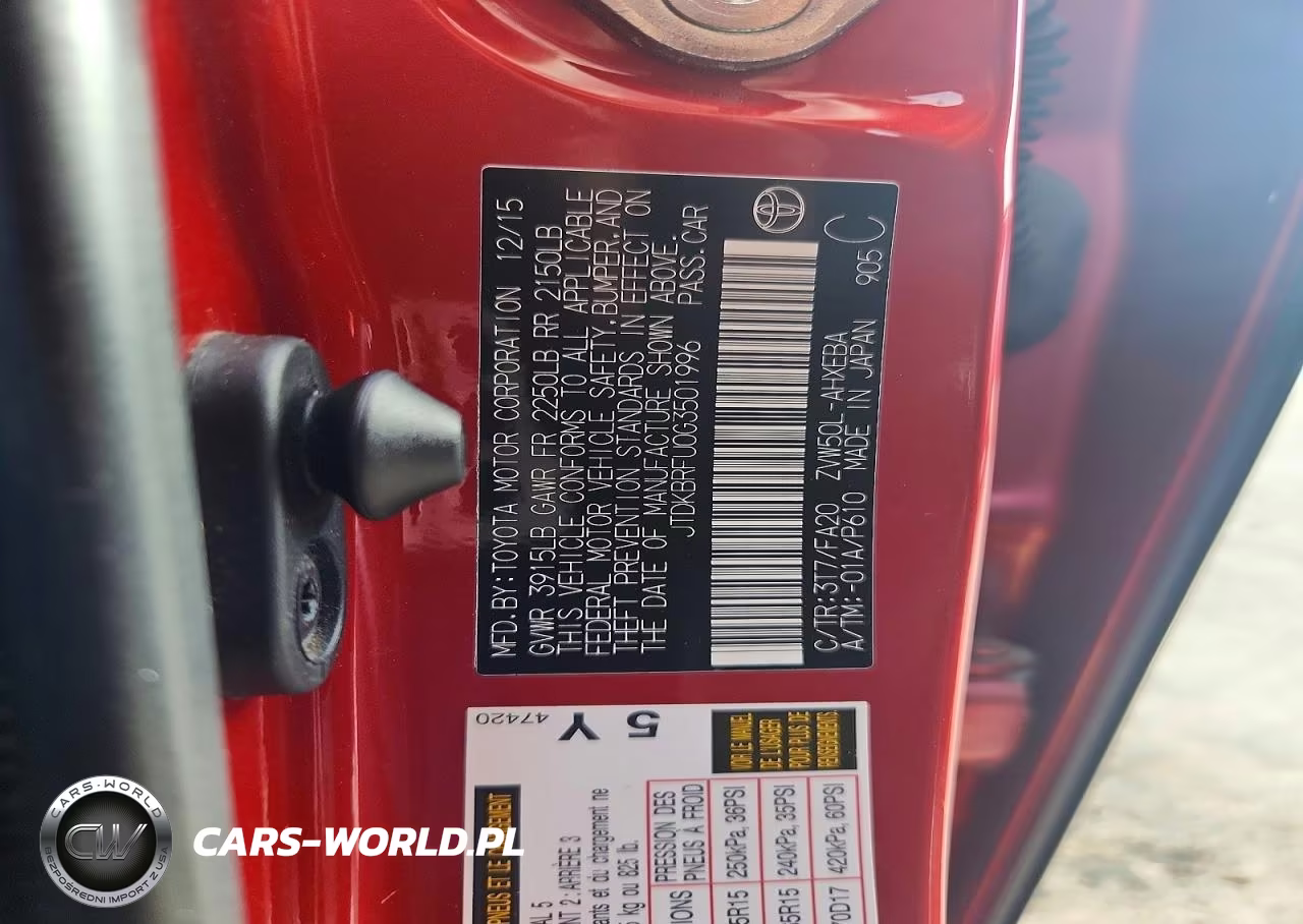 2016 Toyota Prius Two VIN:JTDKBRFU0G3501996 - 12